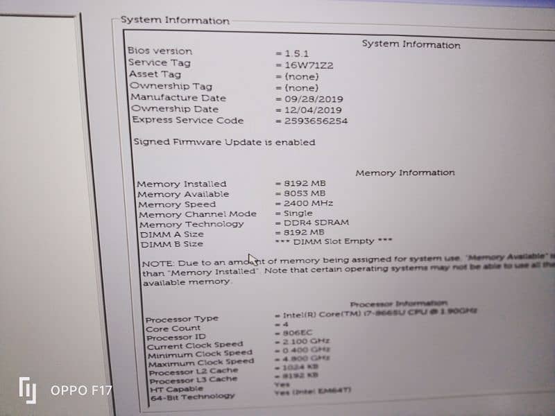 dell 5400 i7 8th Generation. 2