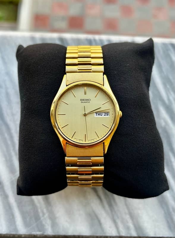 Seiko Quartz Gold Tone Watch 0