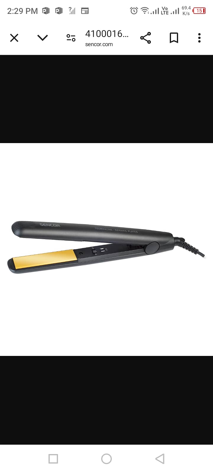 sensor hair straightener 2