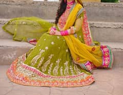 bridal mehndi dress for sale