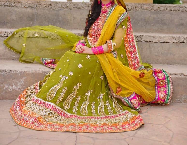 bridal mehndi dress for sale 0