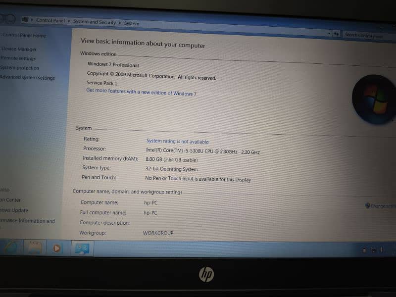 HP Elite book Hewlett-Packard Core-i5 5th Generation 4