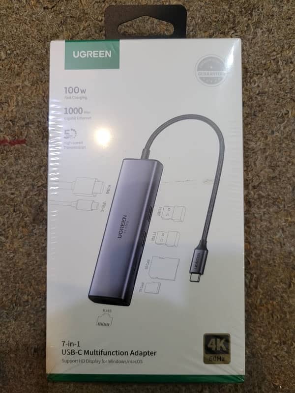 UGREEN USB-C Hub 7-in-1 4k60Hz Ethernet 0