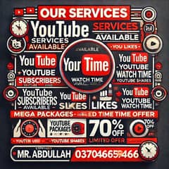 You Tube Watch Time / You Tube Chanel Account/Subscribers/Monetization