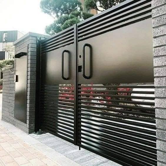 Steel Gate design - Modern villa wrought iron -Double door gate desig 6