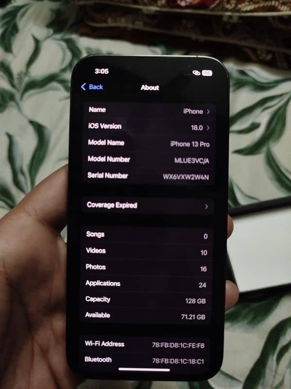 13 pro Non PTA 128GB Factory Unlock 4