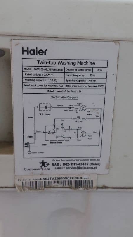 Washing Machine Hair HWM100-AS 3