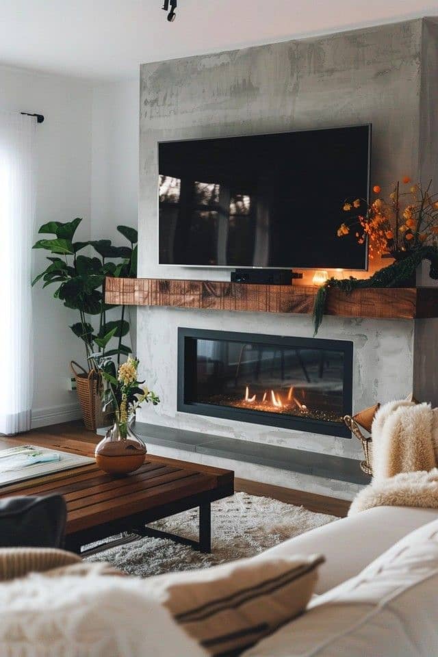 Fireplace - Marble fireplace - Electric fireplace - Fire decoration 16