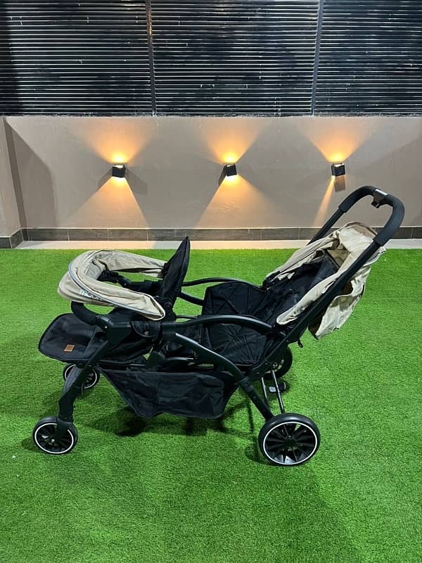 Baby Pram (Moon Company) Very Slightly Used Inside Malls And Banglows 2