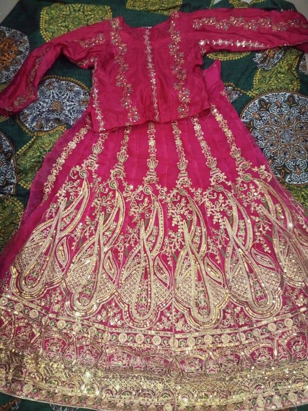 3 different lehngas for mehndi barat walima events. 2