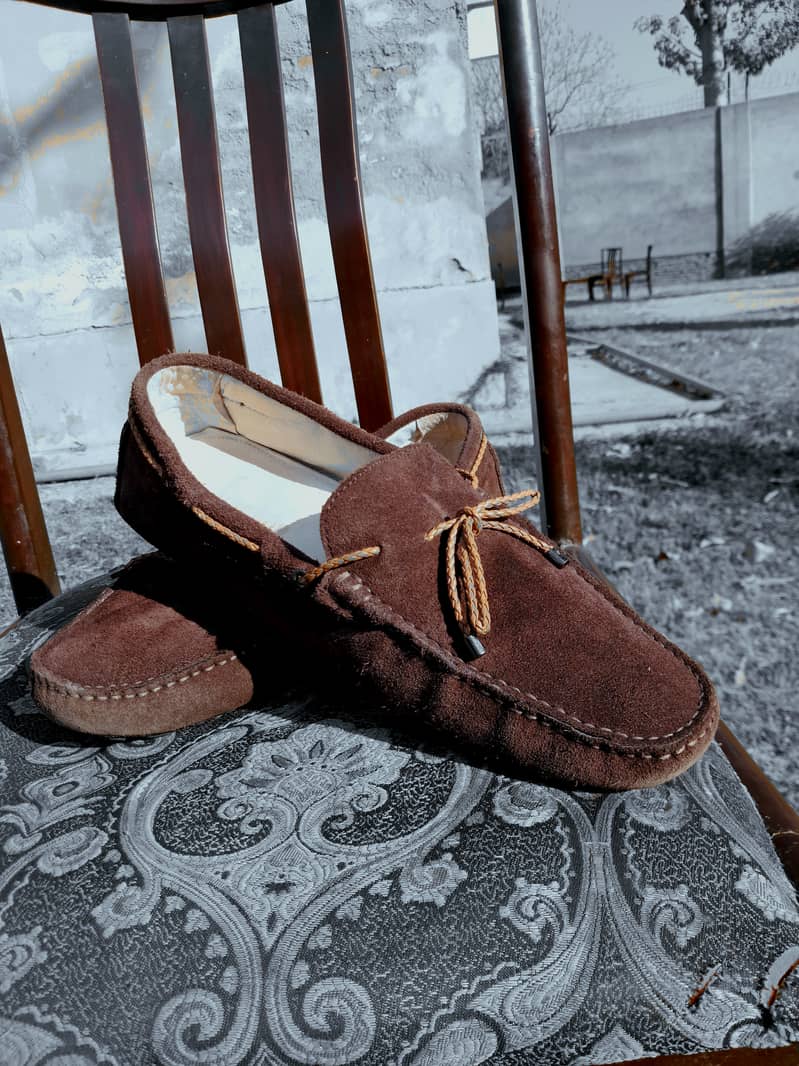 Premium stylish brown suede loafers 2