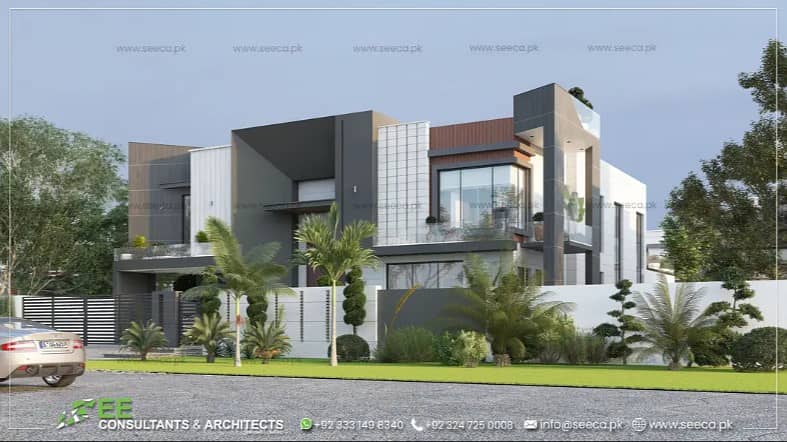 Architecture Design, House, Villa, Farmhouse, Bungalow, Plaza Design 1