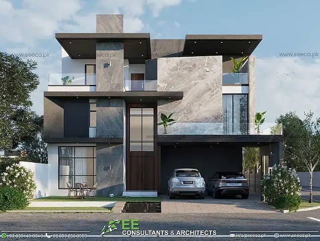 Architecture Design, House, Villa, Farmhouse, Bungalow, Plaza Design 16