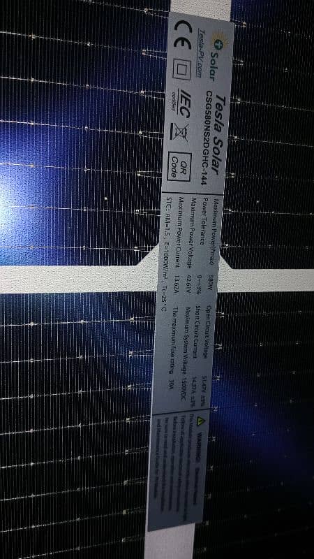 Tesla Solar Panels 580w A+ 0