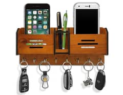 Multipurpose Wooden Key Holder