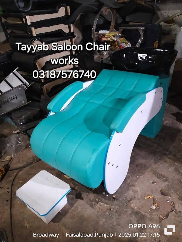 Parlour Chair/Salon Chair/Hair Wash Unit/Pedicure/Facial Bed/Trolley 5