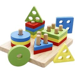 wooden puzzle toddler toys shapes sorter