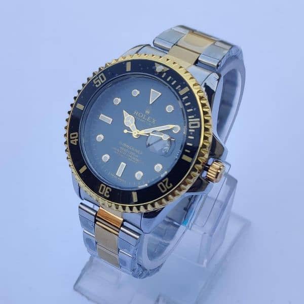 Men's quartz Round stainless steel watch-1pc 3