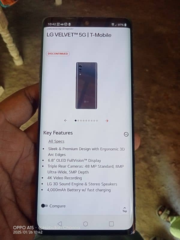 LG Velvet 5G PTA Approved T-Mobile version 2