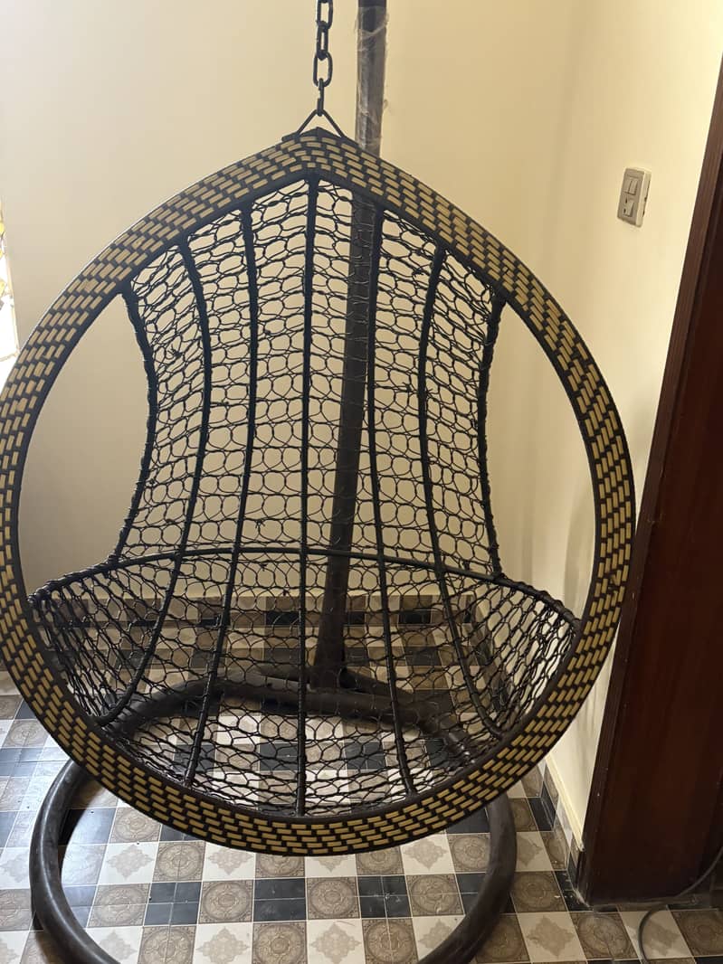 Hanging chair with stand 0