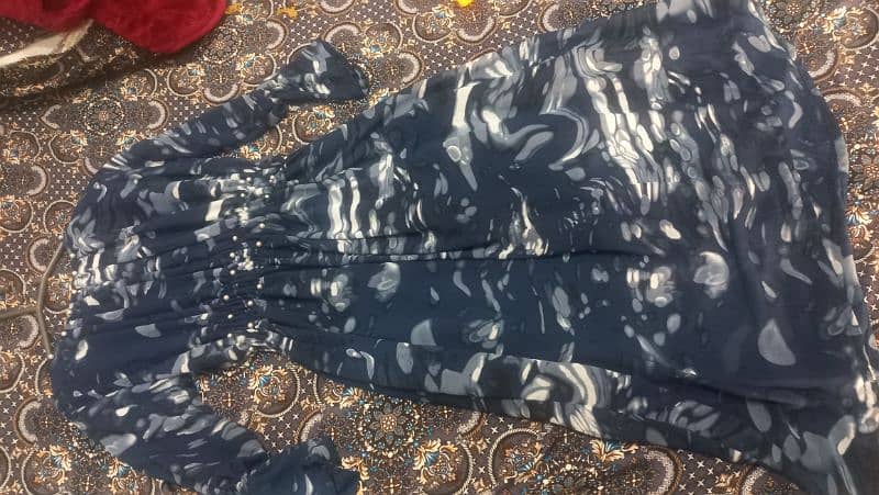 Fabric chiffon,clur blue 2