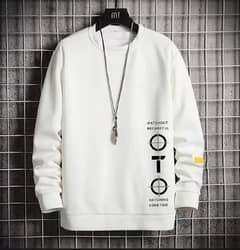 white winter stylish. sweatshirt