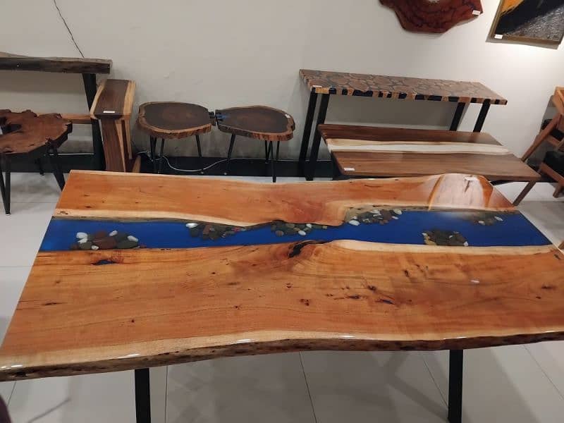 wooden epoxy dining 0