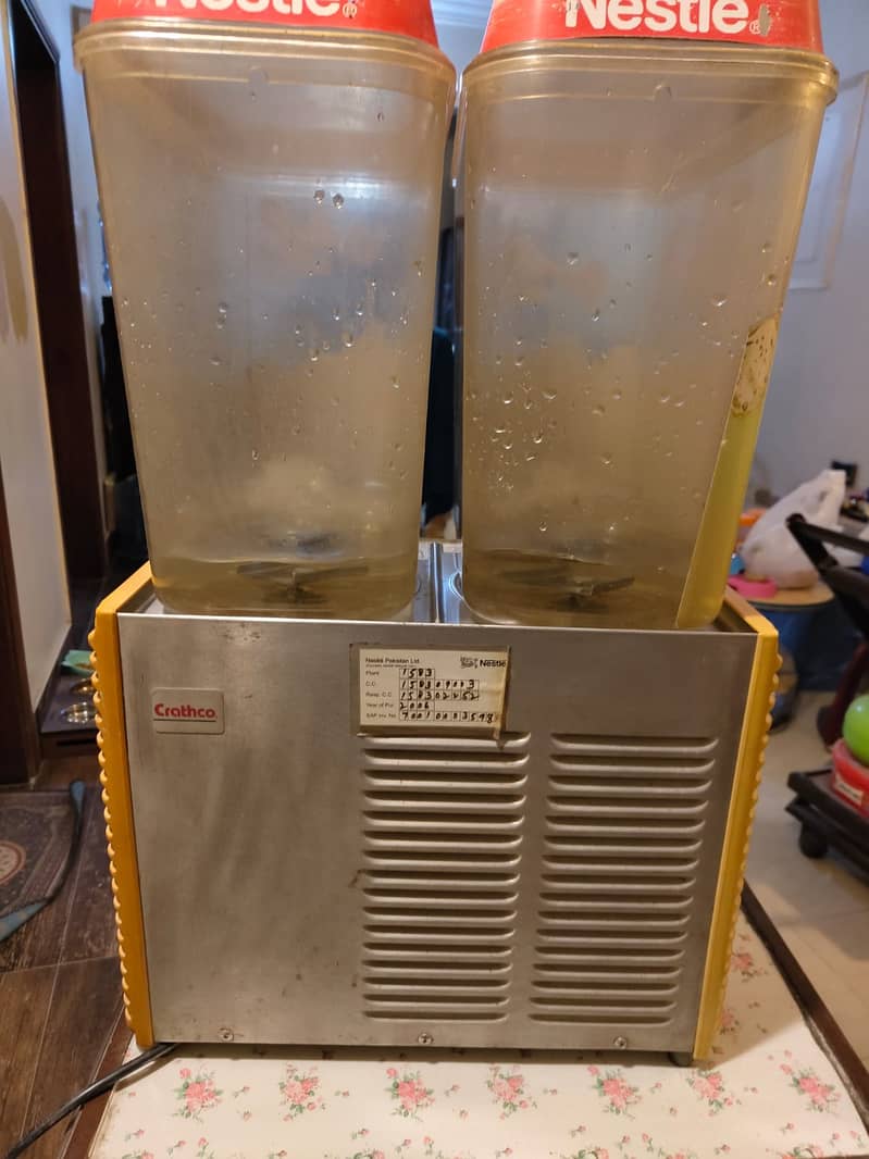 Commercial 2 tank Juice Dispenser machine with bubble's 1