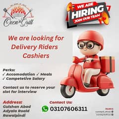 Urgent Hiring Order Taker / Bike Riders / Cashiers For Resturant