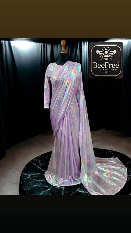 Most Top Trending  Rainbow Moonlight Saree 3