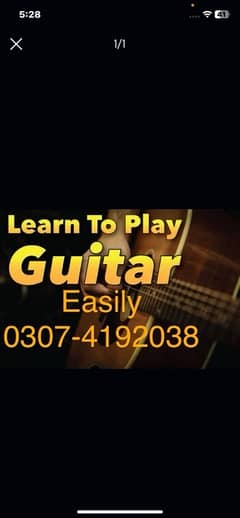 Guitar Classes Available