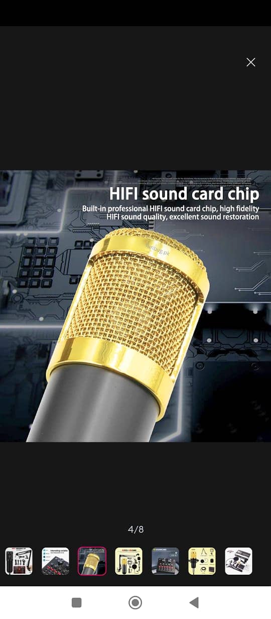 V8 sound card with BM800 condenser microphone kit for studio recordin 1