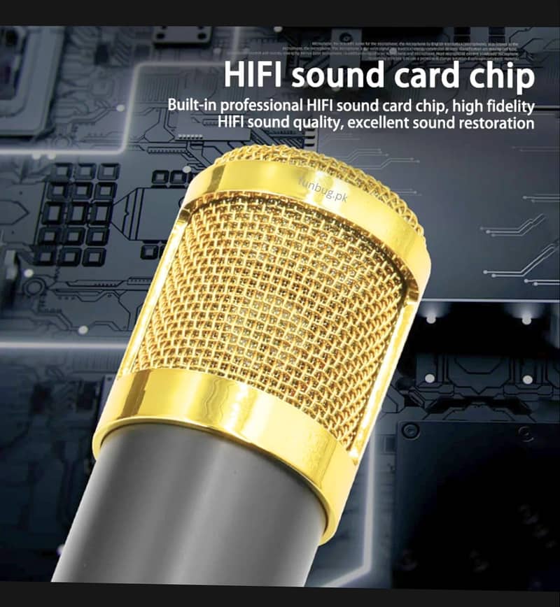 V8 sound card with BM800 condenser microphone kit for studio recordin 5