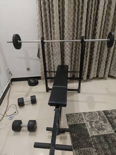 Bench Press with rod and 16 kg weight