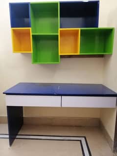 study table with shelf