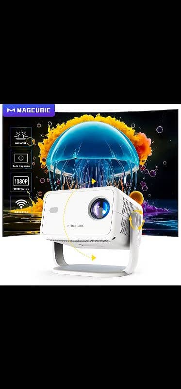 L018 4k Full Hd Android Projector650ANSI 1080P Auto Focus & BT5.2WIFI6 8