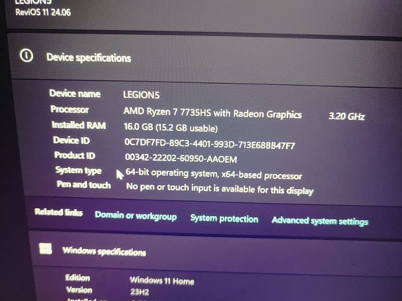 Lenovo Legion 5  RTX 4060, AMD Ryzen 7735HS 6