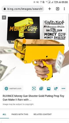 Rain Money Gun with 100pcs NOTES of Fake USD