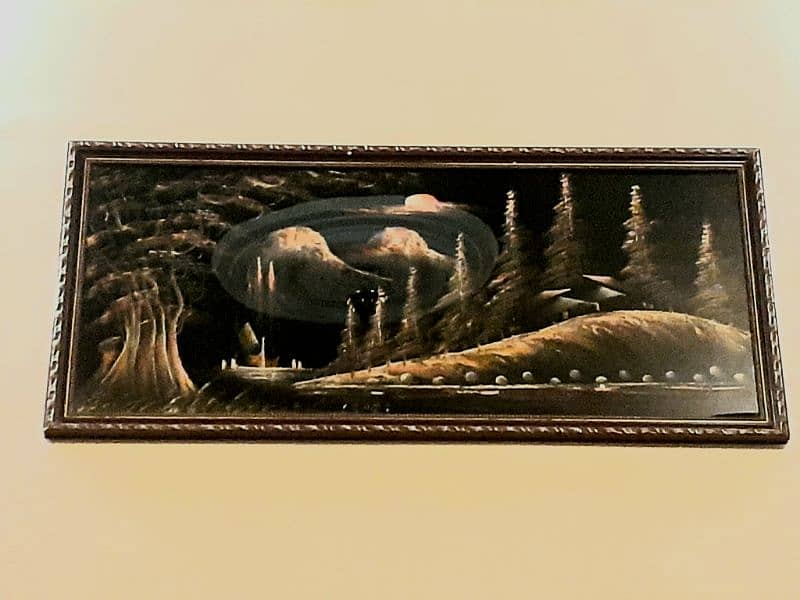 Beautifull wall hanging scenery with proper frame. 4