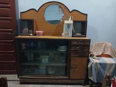 single bed, dressing table, showcase