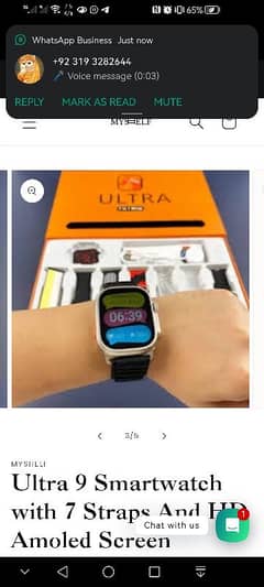 7 in 1 Ultra Smartwatch with 7 Straps And HD Screen Display