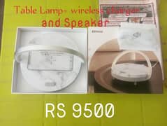 Brand New Table Lamp, Speaker and wireless charger imported Pick Only