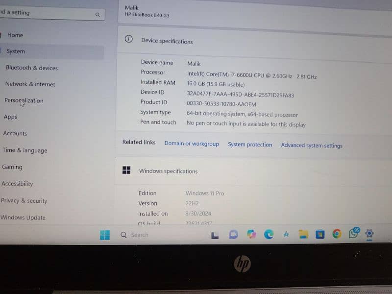 Laptop hp 16 gb ram 256 gb memory for sale 4