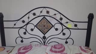 iron bed with mattress