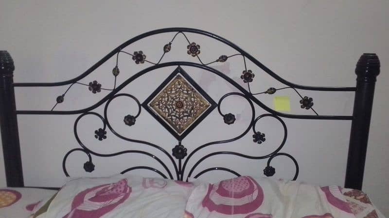 iron bed with mattress 0