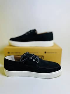 Premium Black Leather Casual Sneakers