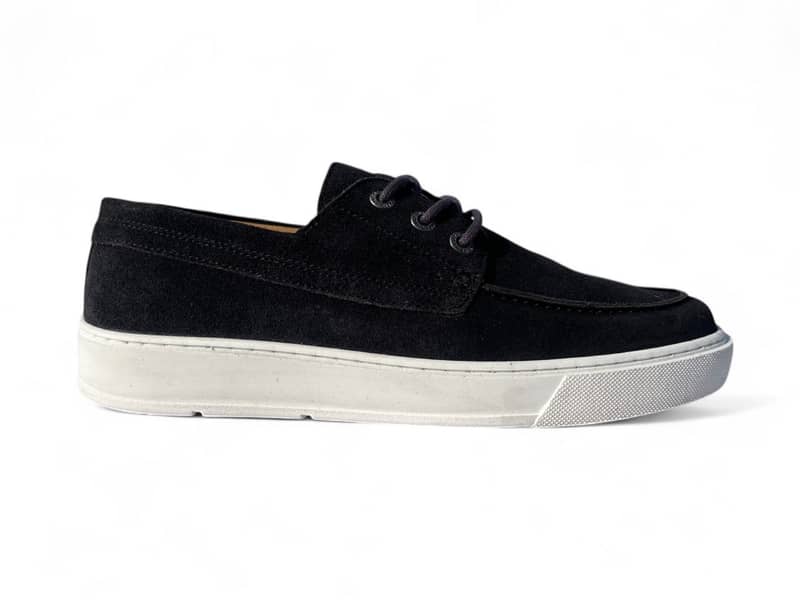 Premium Black Leather Casual Sneakers 2