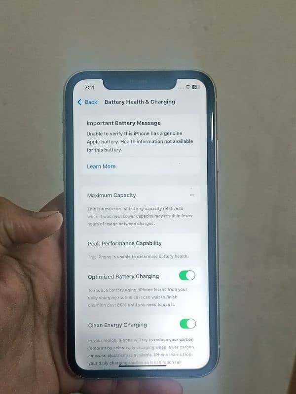 Iphone 11 128gb Non pta face id on,true tune  on battery changed but 1