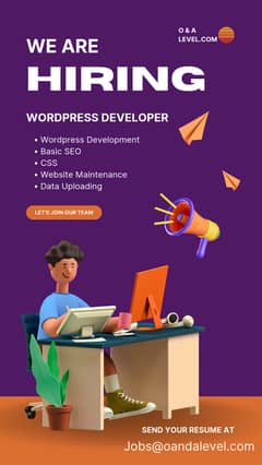 Wordpress Developer Required in Vehari