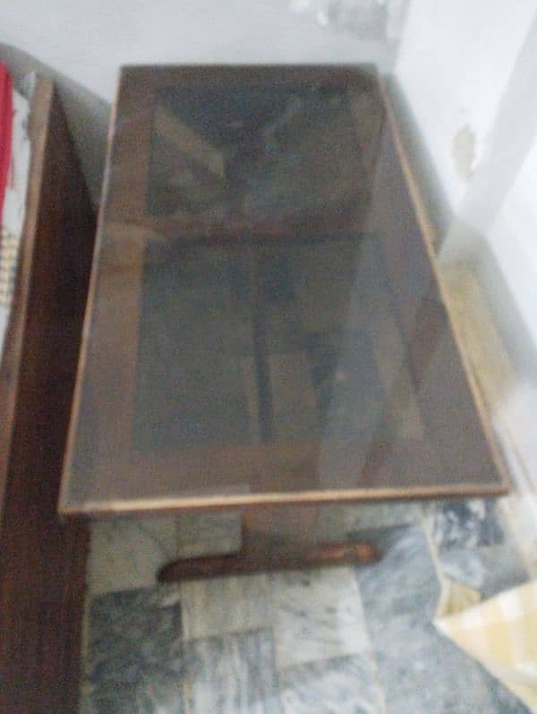 used wardrobe and devider center table for sale 0